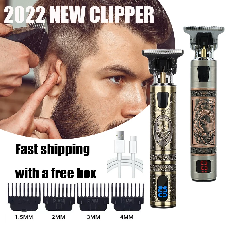 Electric Hair Clipper Wireless Digital Trimmer For Men Rechargeable Professional Shaver Beard Barber Cutting Machine | Бытовая техника