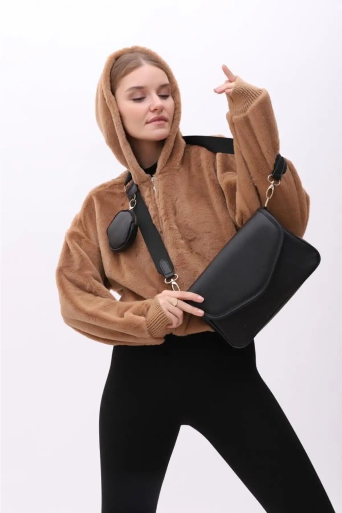 

Women's Wallet Crossbody Bag Ashley Black