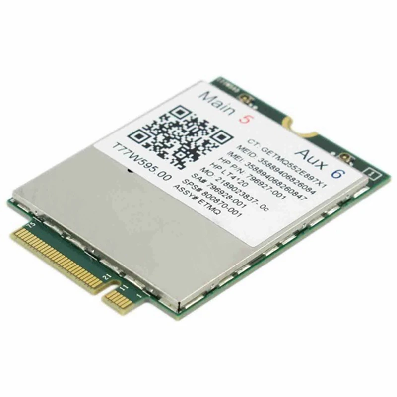 Модем Lt4120 X5 LTE T77W595 796928-001 4G WWAN M.2 150 Мбит/с для HP Probook/EliteBook 820 840 850 745 G3 640 650 645 G2
