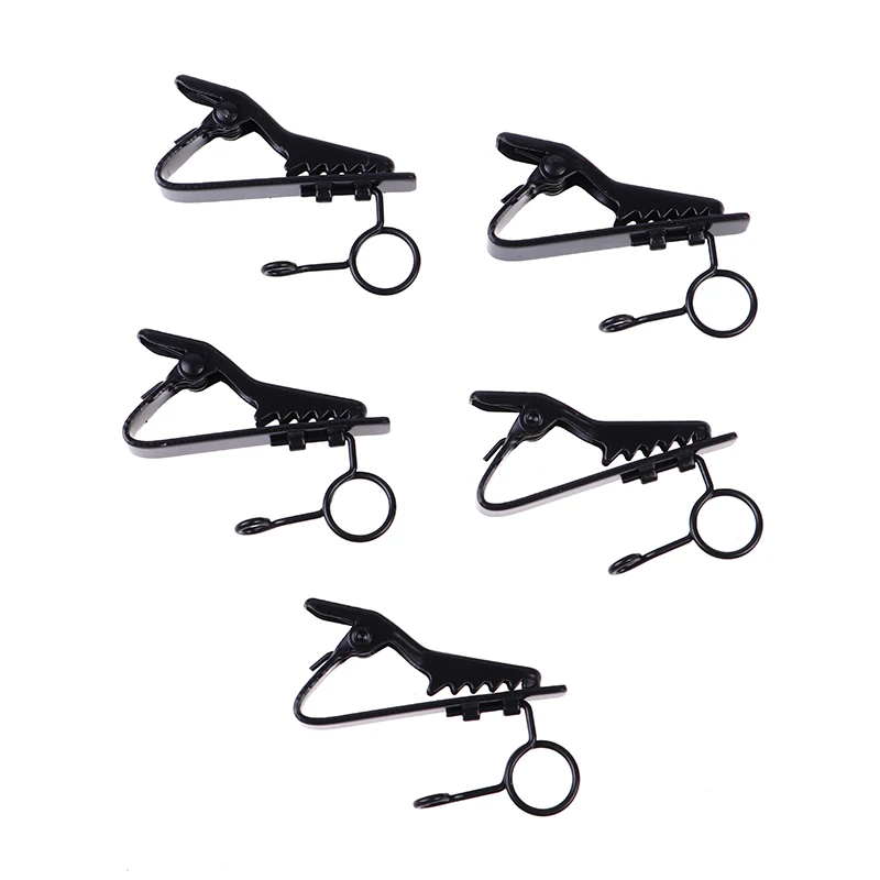 

5pcs/SET Microphone Iron Clip Tie Clip Mic Lapel Collar Clip Microphone Accessories Protable Clip For MP3 Phone Earphone