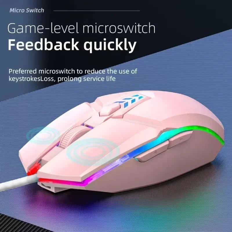 Проводная игровая мышь ZLRLMHY RGB 1600 dpi 6 кнопок