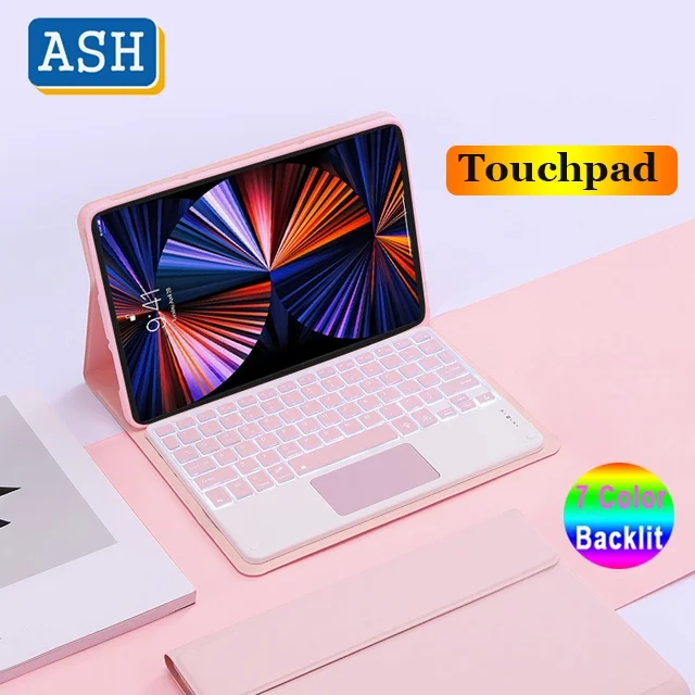 

ASH Touchpad Backlit Keyboard Case for Lenovo Tab M10 Plus 3rd 10.6 2022 10.3 P11 Pro Plus Xiaoxin Pad Bluetooth Keyboard Cover