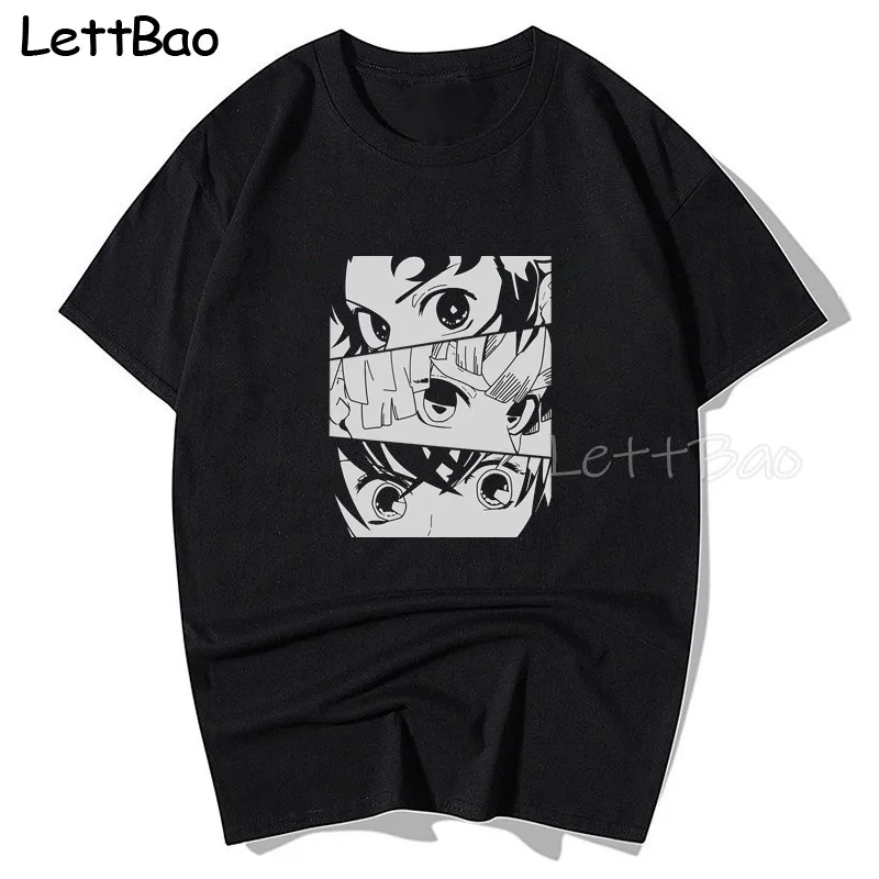 

Tanjiro Zenitsu And Inosuke New T Shirt Funny Black T-Shirt Breathable Cotton Tee Shirt Short Sleeve Anime Vintage Clothes