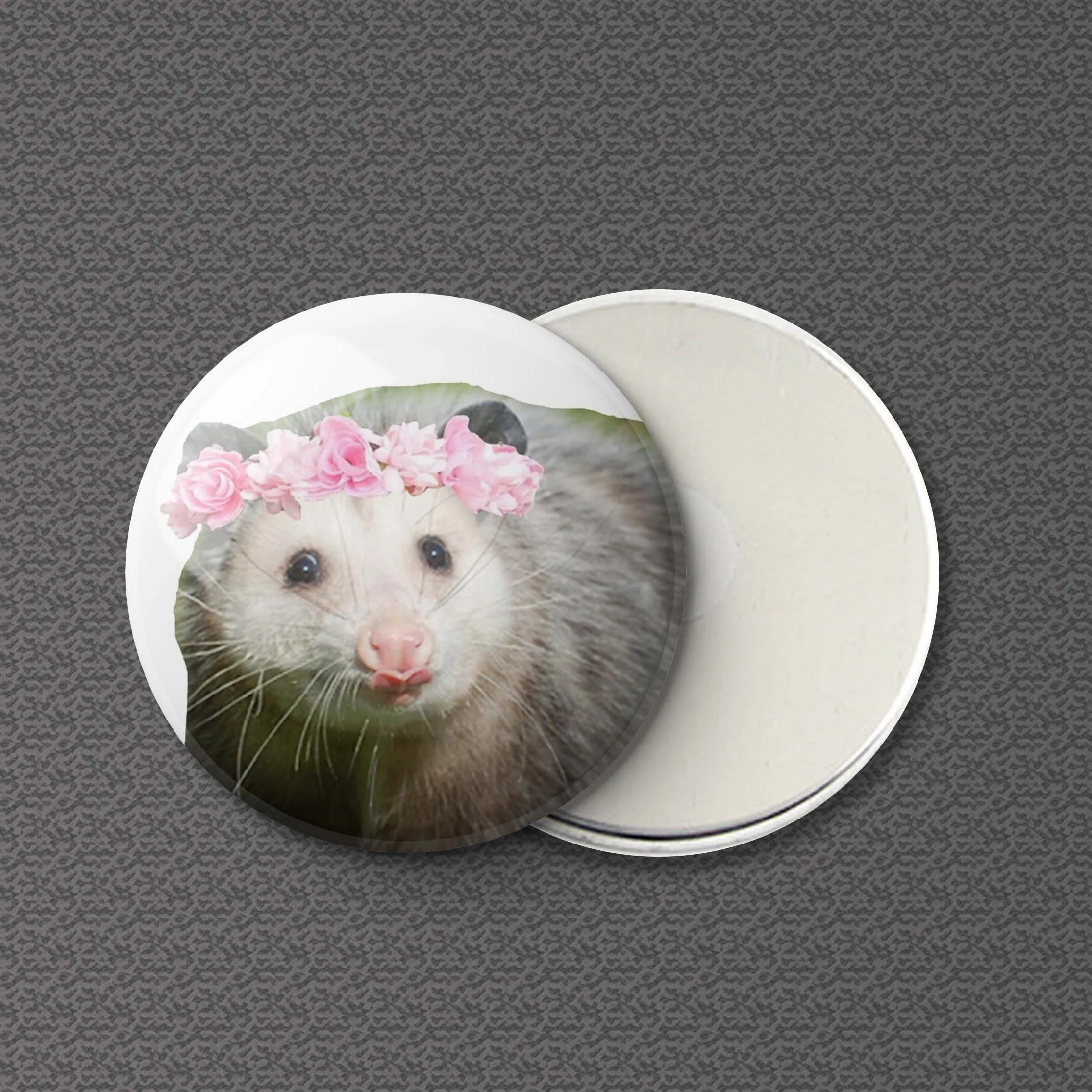 

Floral Opossum Refrigerator Magnet Kitchen Board Funny Cartoon Metal Women Decor Jewelry Clothes Fashion Fridge Home Cute Gift