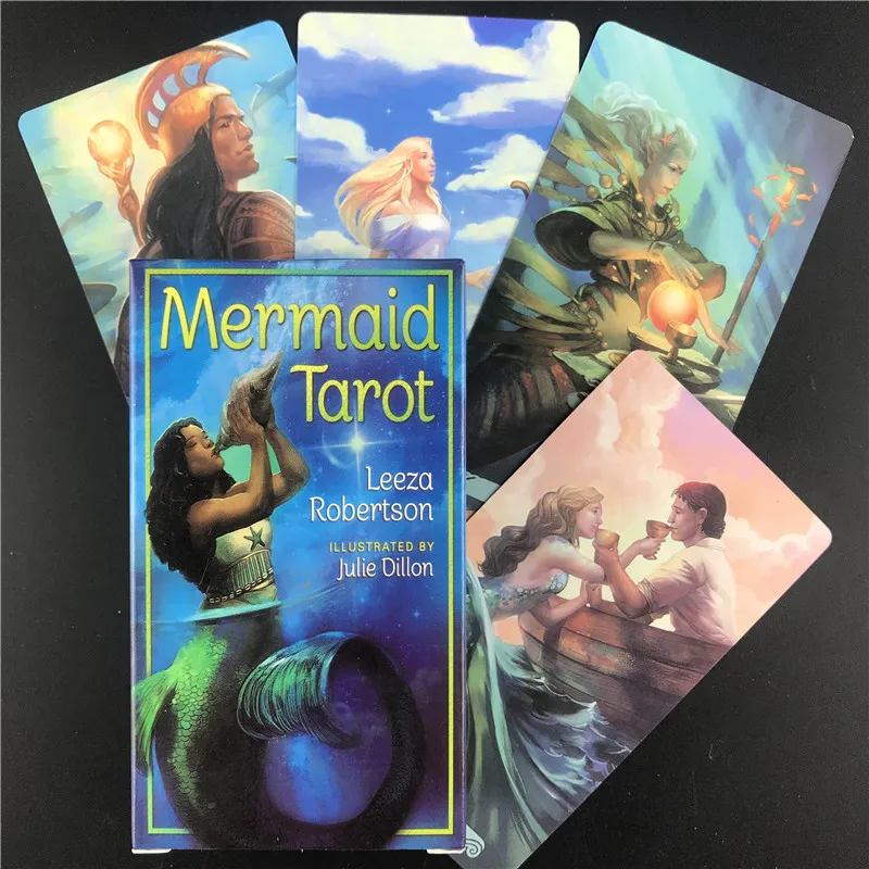 

Mermaid Tarot Cards Oracles Divination Deck Board Games English For Family Party Tarot Game