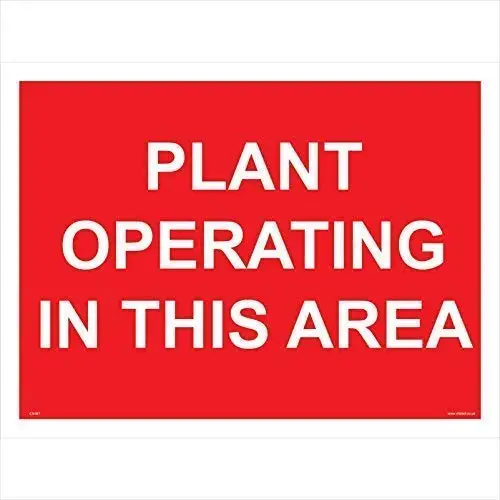 

Retro Vintage Bar Metal Sign 12 x 8 Inches Construction Sign Plant Operating in This Area Aluminum Metal Signs Warning SignsHom