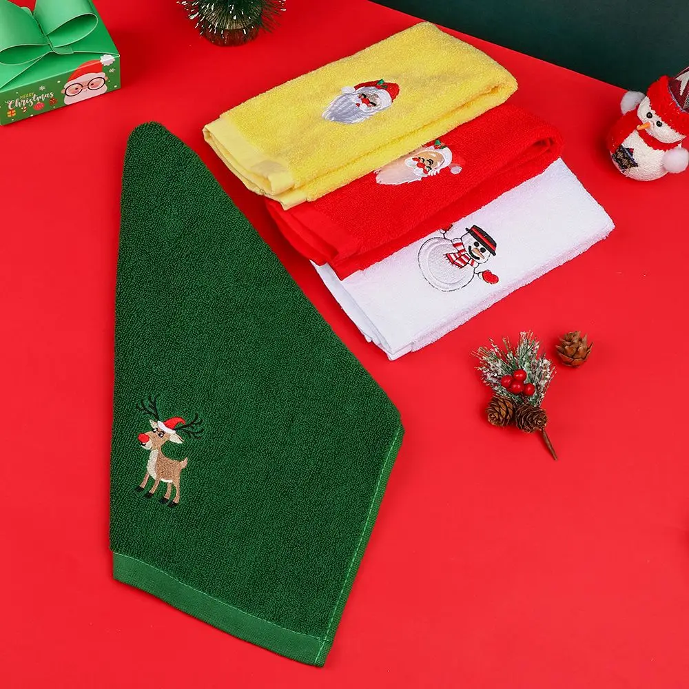 

Decorative Design 100% Pure Cotton Gift Washcloths Christmas Pattern Dish Towels Hand Towels