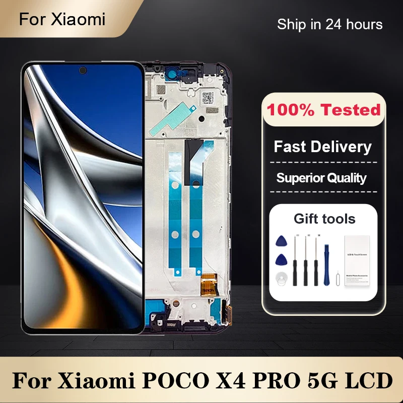 

1Pcs 6.67 Inch 201116PG Screen For Xiaomi Poco X4 Pro 5G Lcd Touch Digitizer For Redmi Note 11E Pro Display Assembly With Tools