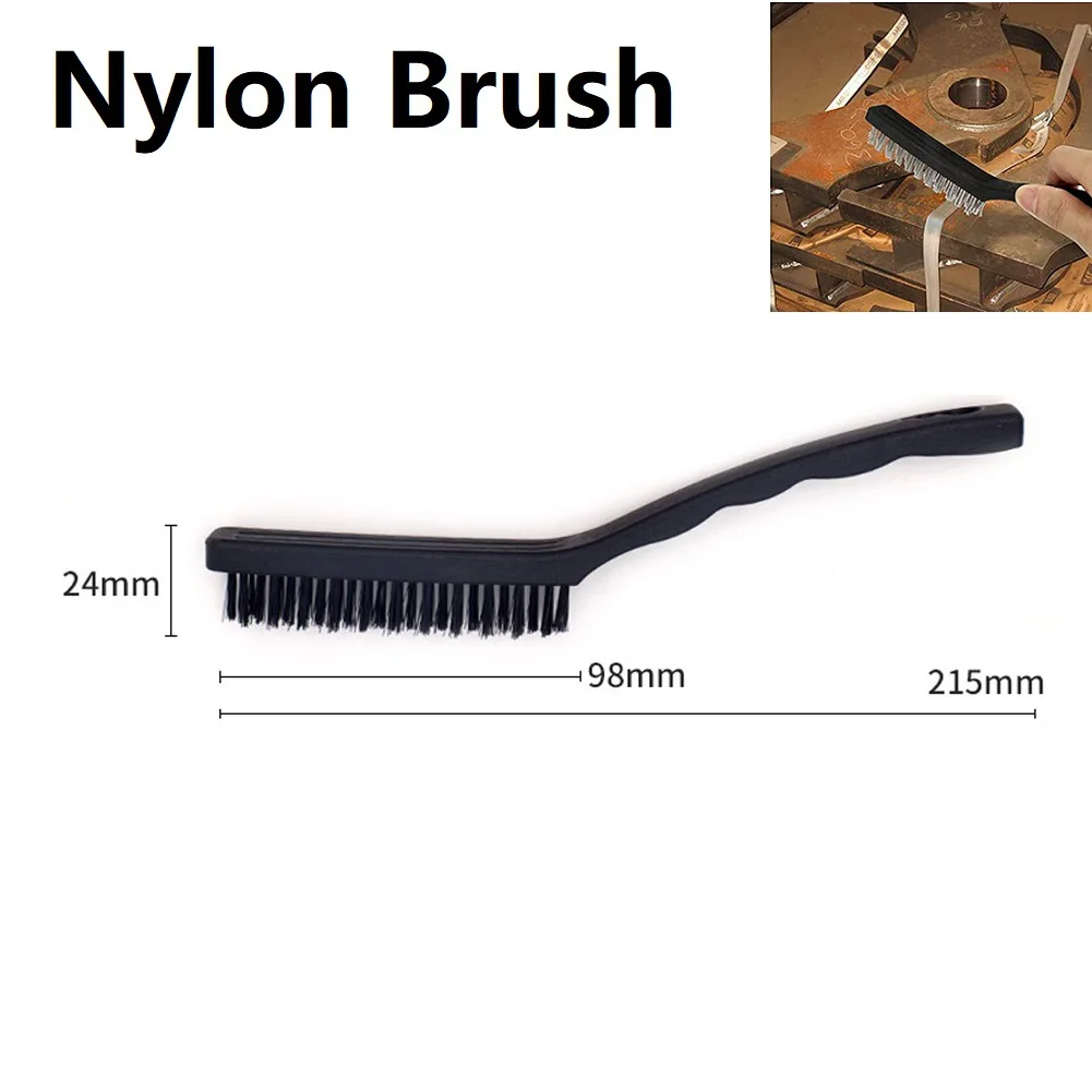 1PC Mini Wire Brush Brass 98mm X 24mm Nylon Steel Brushes Rust Remover Cleaning Polish Grinder Metal Accessories Hand Tools