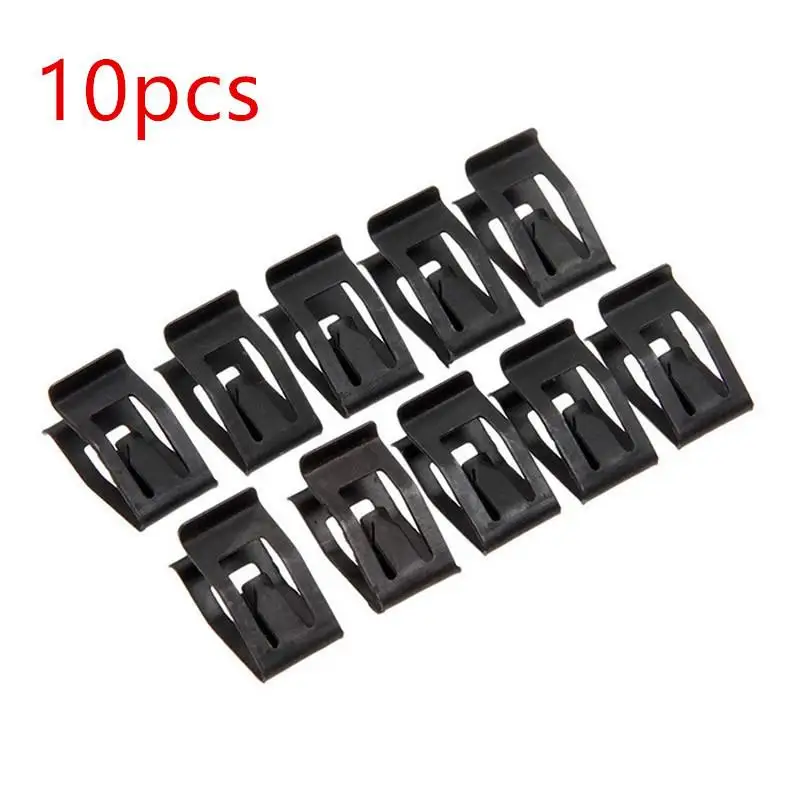 

10 Упаковок Черных Металлических Зажимов Для Приборной Панели Автомобиля, Крепежи Для Обшивки Дверей