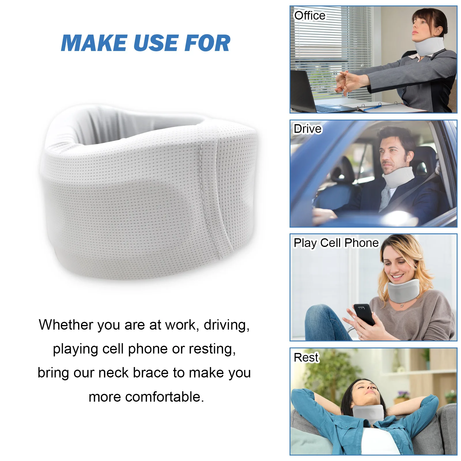 Регулируемый бандаж на шею шейный воротник с губкой защита шеи от боли и