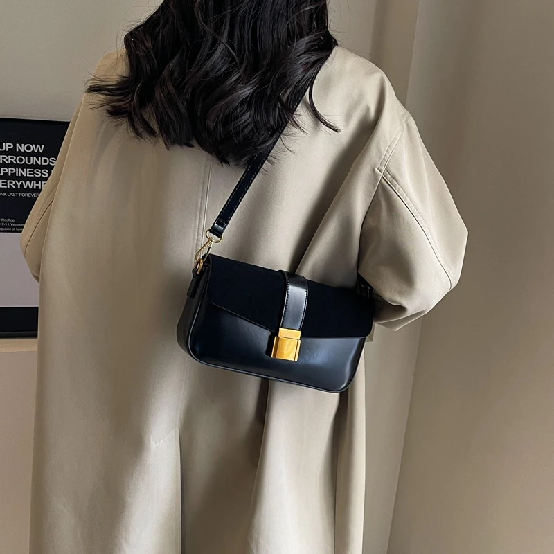 Женская сумка через плечо из искусственной кожи женская однотонная