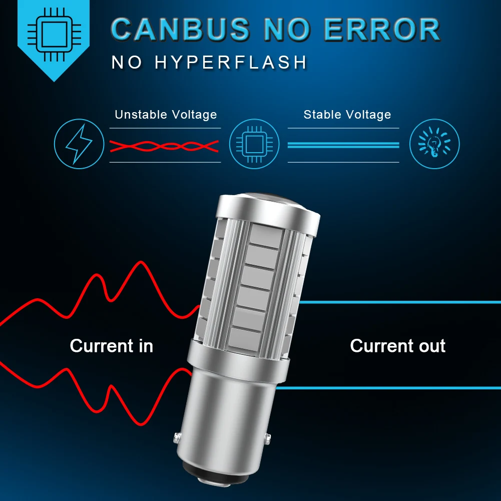 2x1157 P21/5W BAY15D Светодиодные стоп-сигналы 5630 33SMD ходовые огни для Peugeot 206 CC 308 SW 3008 107 106