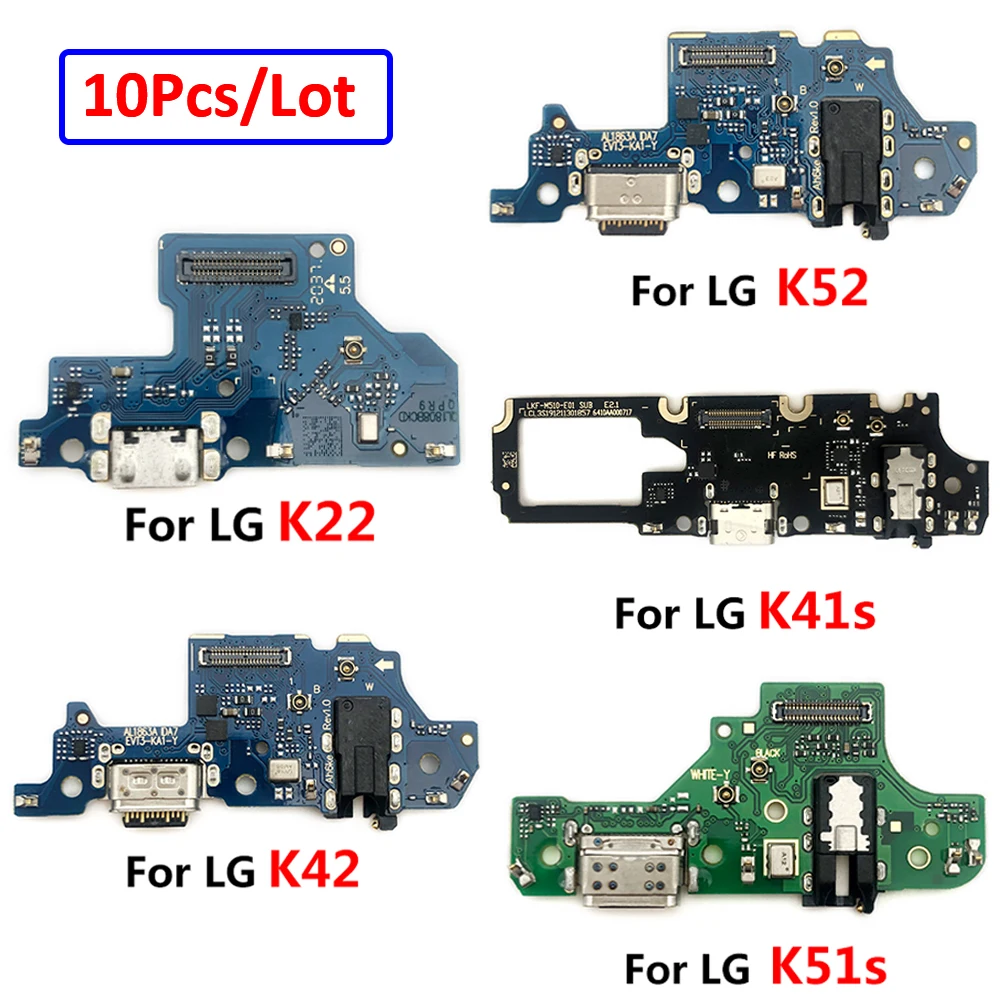 

10 шт., Новый порт USB для зарядки микрофона, док-разъем, гибкие запасные части для LG K8 Plus K22 K41S K42 K50S K51S K52 K61 K51