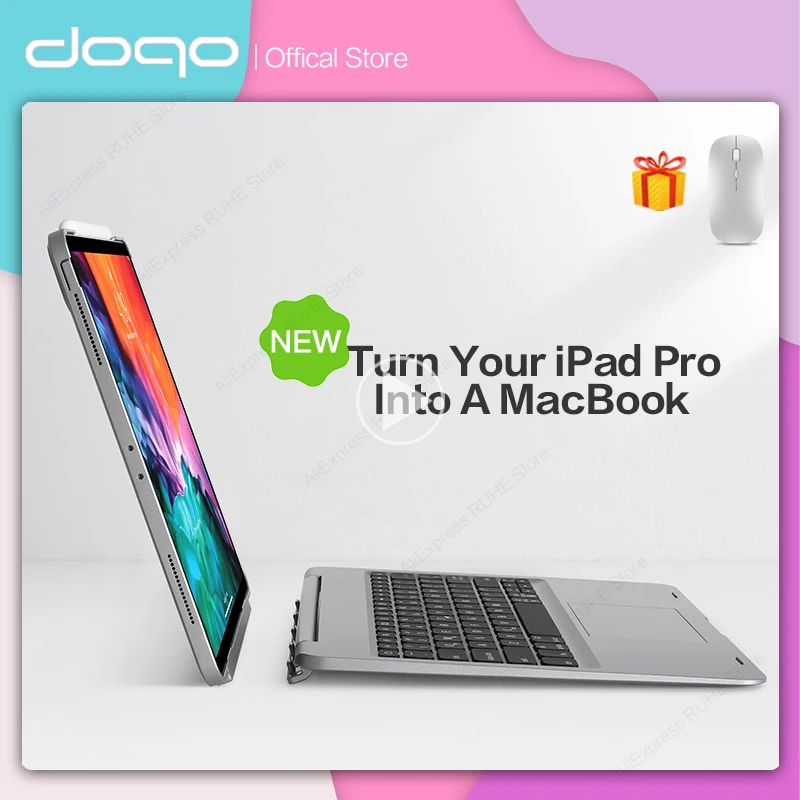 

DOQO Magic Trackpad Bluetooth разделение клавиатуры Ножницы механические магнитные для iPad Pro 12,9/11 2018 2020