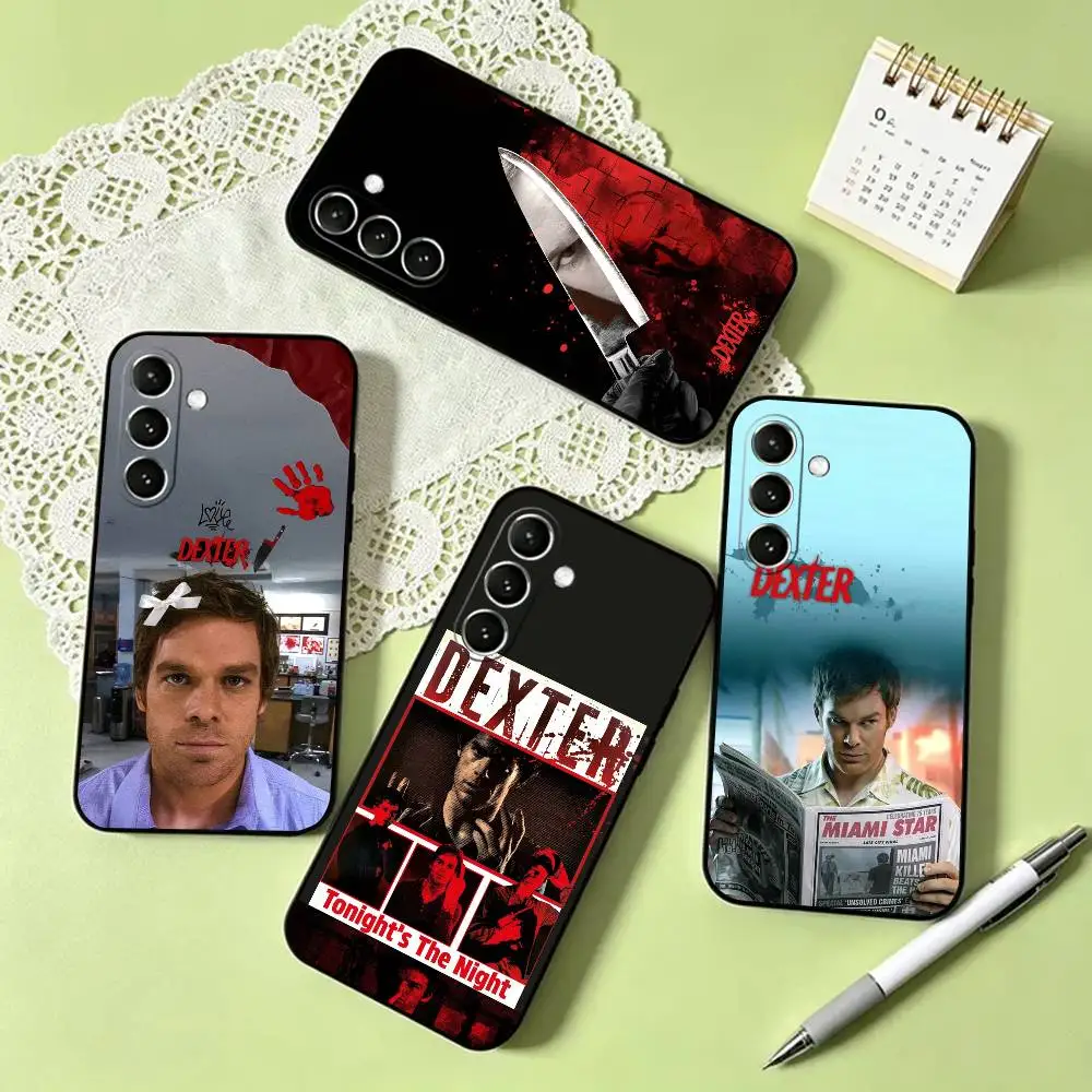 Фото Чехол для телефона D-Dexter Morgan, черный, силиконовый, мягкий, для Samsung Galaxy A73, A72, A71, A70, A53, A52, A51 №1