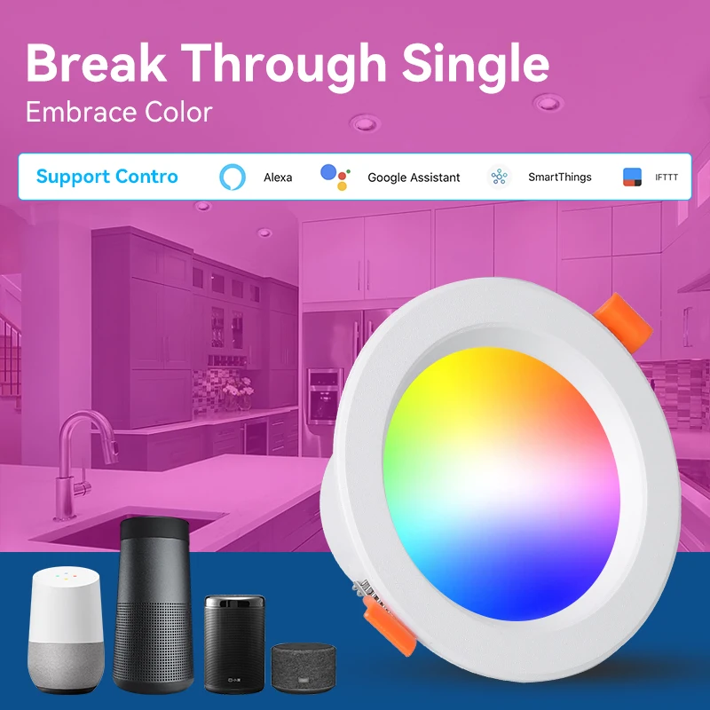 

Умный светодиодный точесветильник светильник RGB с поддержкой Wi-Fi, 5/7/9 Вт