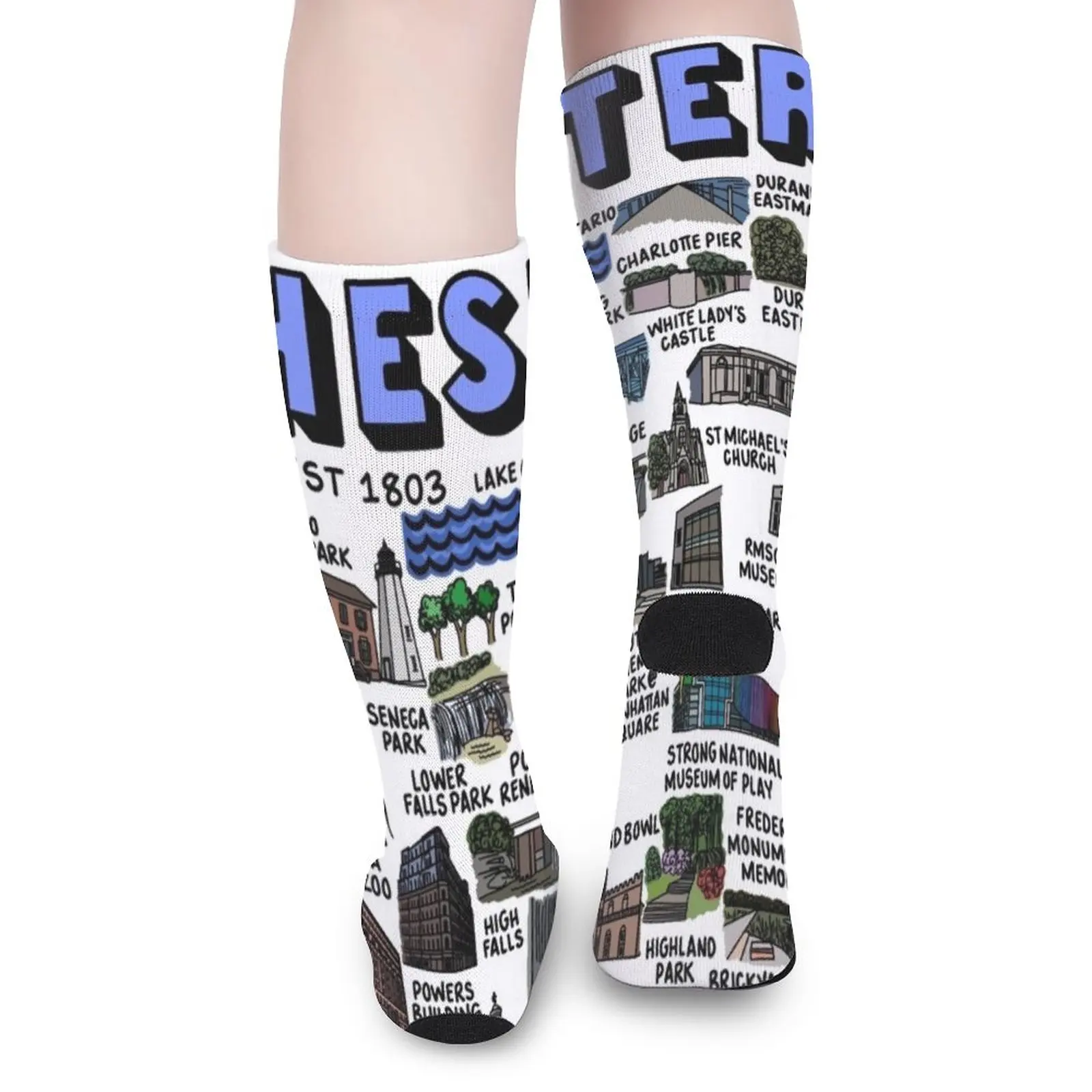 Мужские Носки с рисунком карта Нью-Йорка
