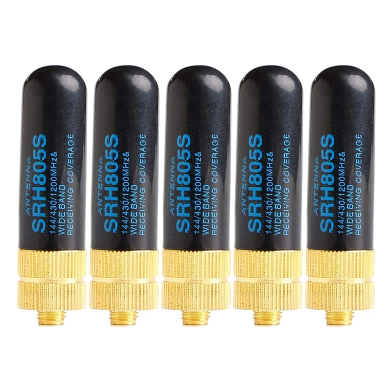 

5PCS Walkie Talkie Antenna,SRH805S Walkie Talkie Antenna SMA-F Dual Band VHF/UHF144/430Mhz High Gain Antenna For Baofeng