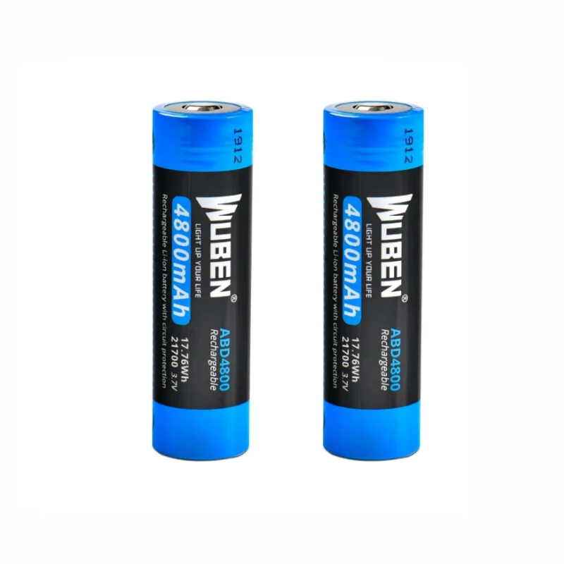 Аккумулятор Wuben ABD4800 21700 4800 мАч совместим с большинством фонариков