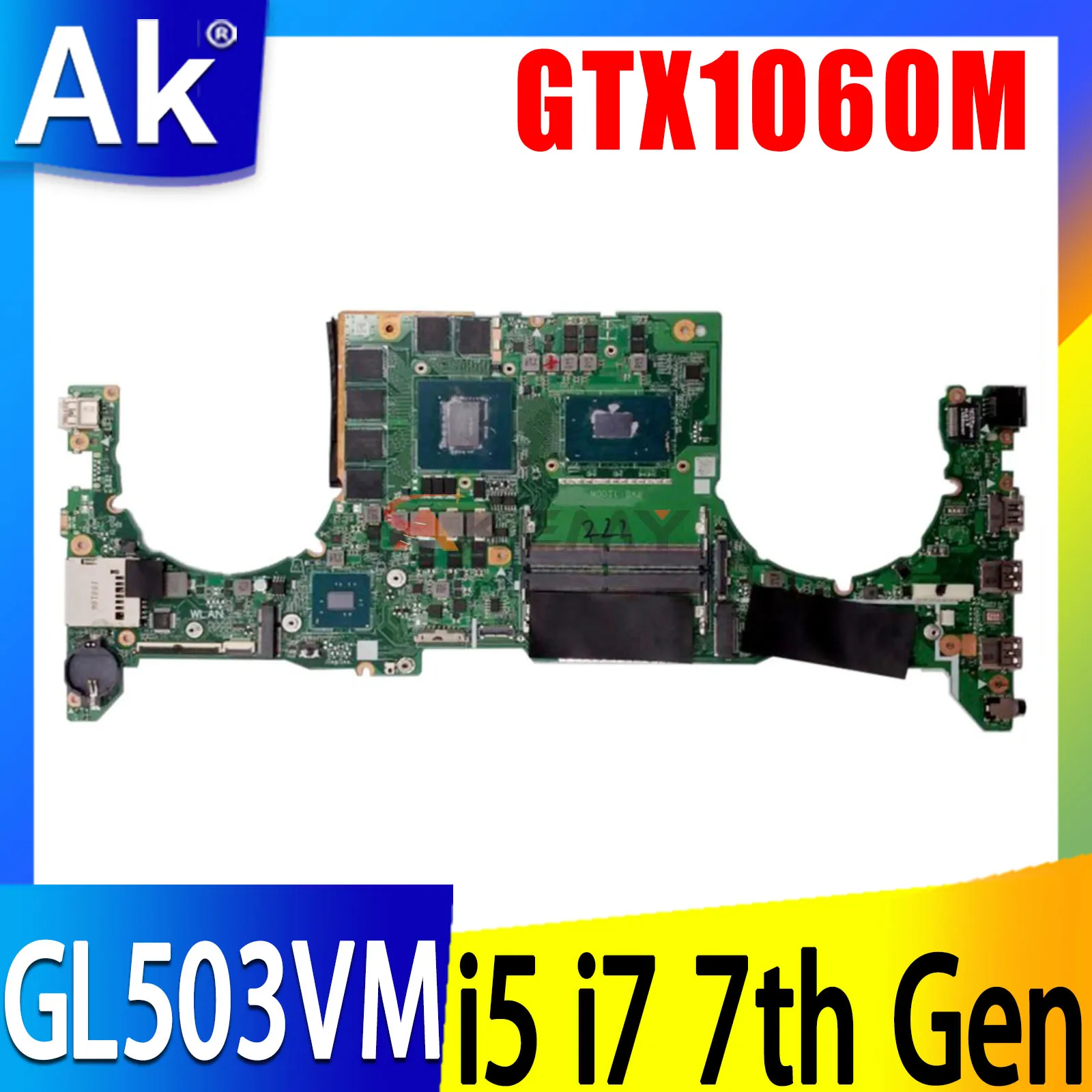 Материнская плата ASUS ROG Strix GL503VM GL503VMF FX503VM материнская плата для ноутбука I5 I7 7-го поколения ЦП GTX1060M