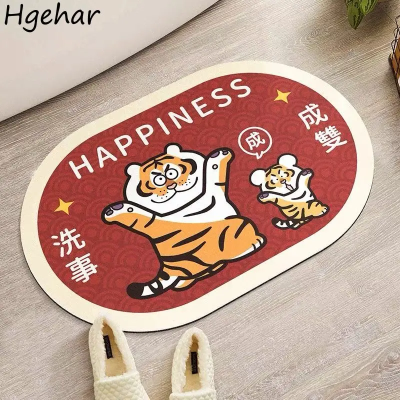 

40x60cm Cartoon Bathroom Floor Mats Cute Non-slip Bed Side Rugs Living Room Entrance Doormats Home Decor Absorbent Bath Mat Ins