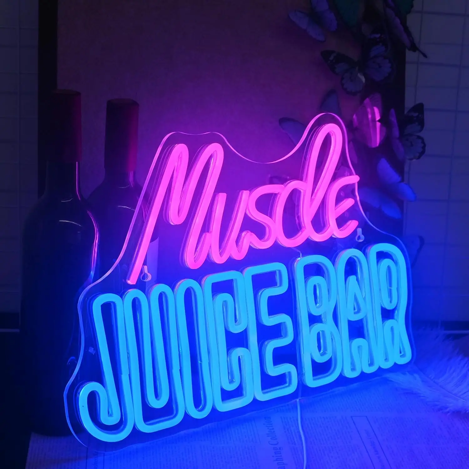 Неоновая Светодиодная Вывеска Для Мышечного Сока - Декоративное Настенное