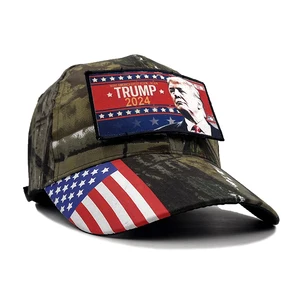 New Donald Trump 2024 Cap Camouflage USA Flag Baseball Caps Snapback President Hat Velcro printing e