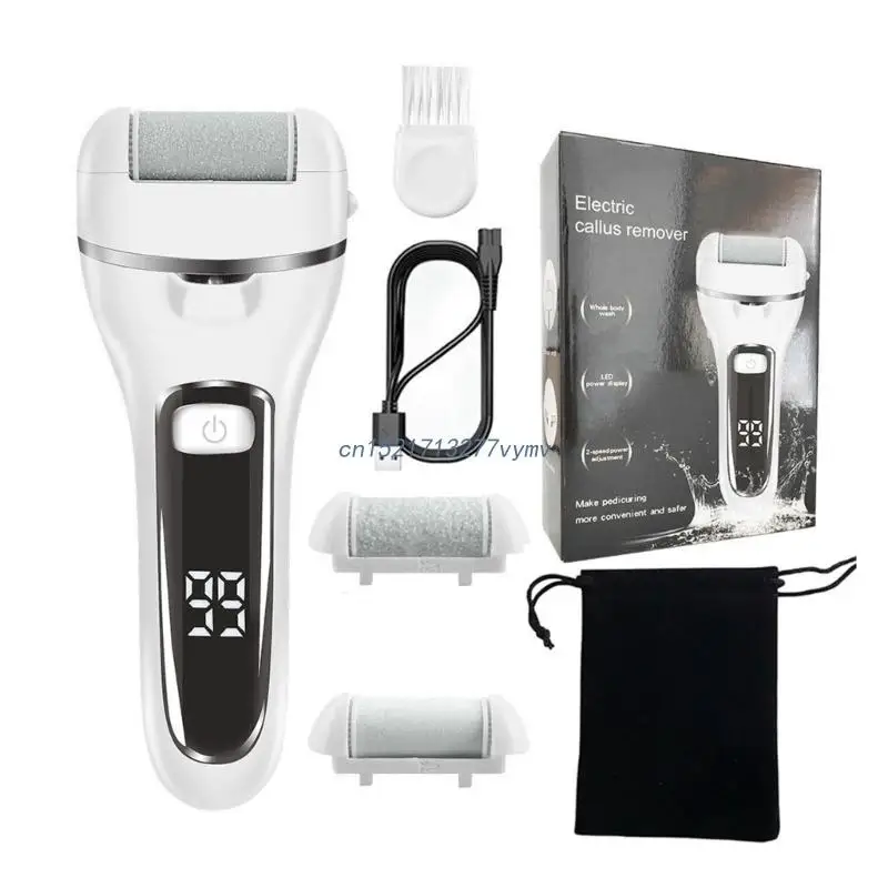 

1200Mah Rechargeable Foot File Foot Grinder Electric Foot Callus Remover with 3 Grinding Heads Foot Callus Remover