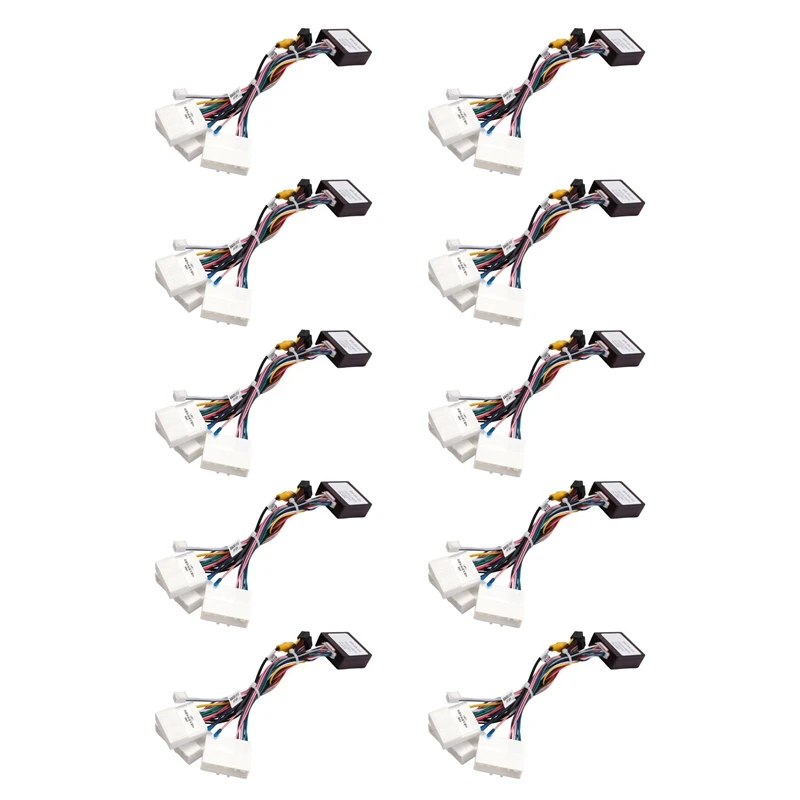 10X Автомобильная Android стерео 16-контактная электропроводка Кабель-адаптер с