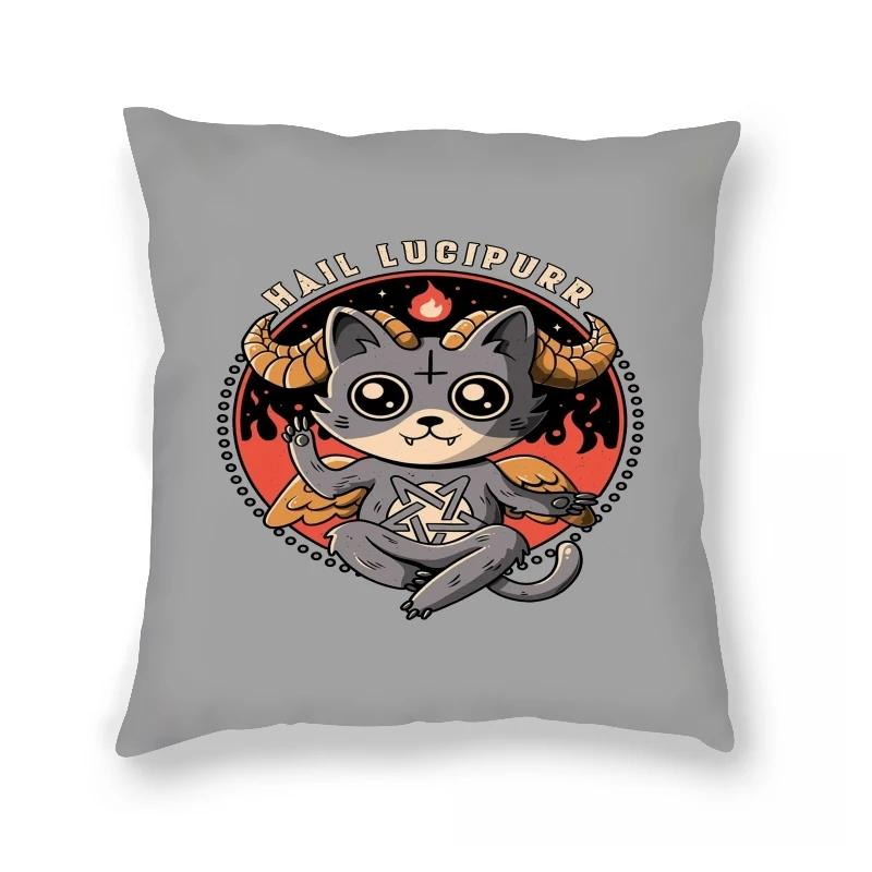 

Hail Lucipurr I Love Cats Satan Demon Lucifer Creat Design Eu Size Pillow Case