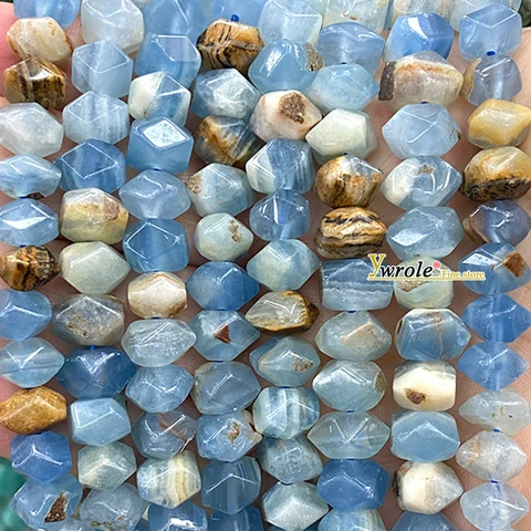 Бусины из синего кальцита YWROLE