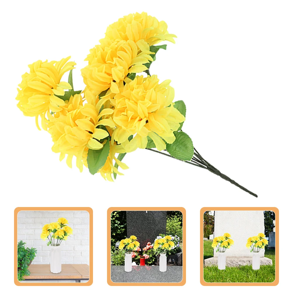 6 связок искусственный букет декор цветочное украшение для могила кладбища