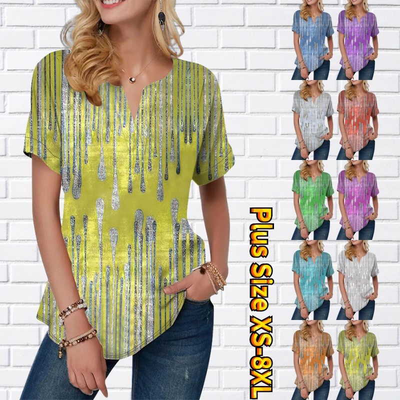 

Летняя Новинка, женская футболка с принтом капли воды, топ с коротким рукавом, женская футболка с рисунком, женская модная футболка, женская одежда