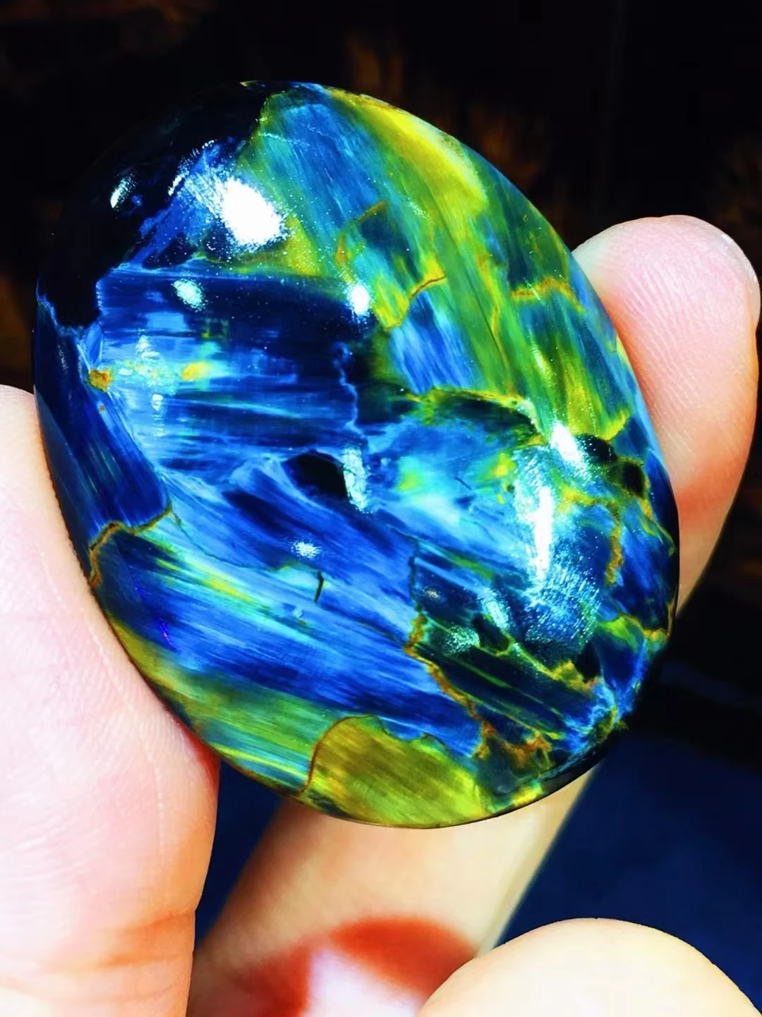 Натуральный Синий Питерсит Круглый Кулон 39 7x29 7x6 8 мм Овальный Женский Мужской