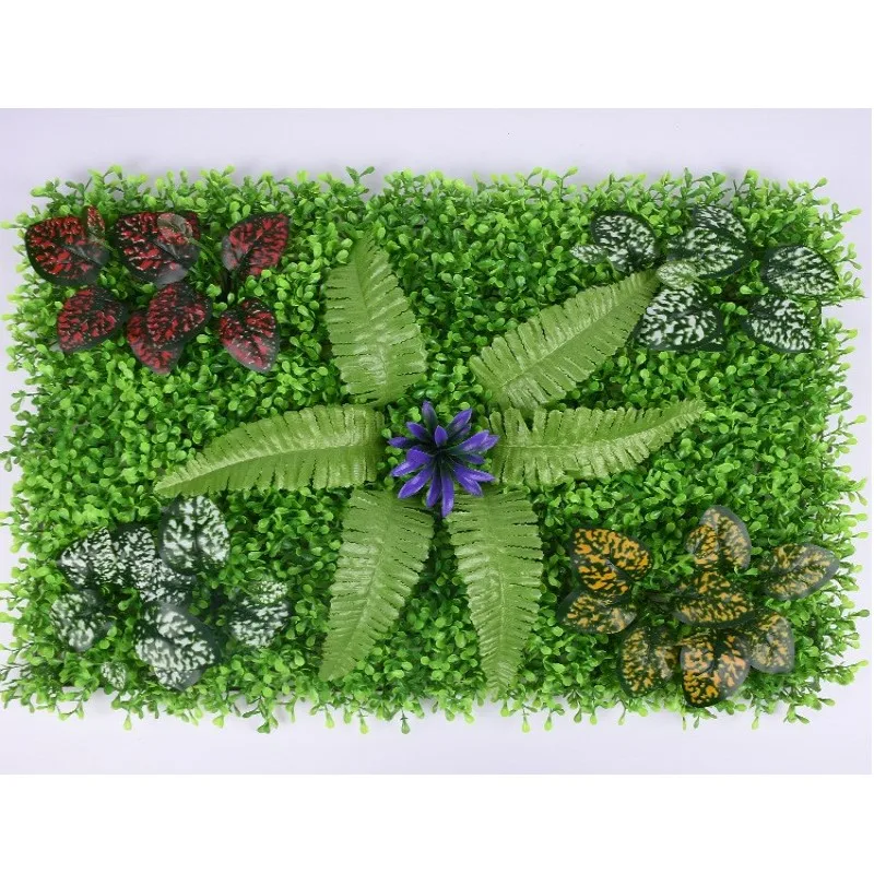 Plantas artificiales verdes para decoración de pared, Panel de Plantas falsas, flores de hierba para bricolaje, decoración de fondo de tienda de hogar interior y exterior