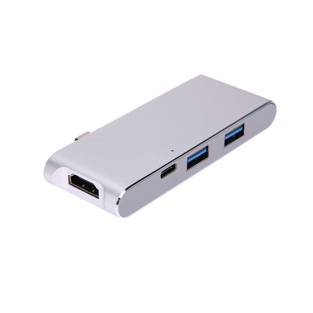 

USB-концентратор 6-в-1 с разъемами типа C и USB Type-C, устройство для чтения SD/TF-карт, 2 суперскоростных порта USB 3,0, 4K видео, HD выход