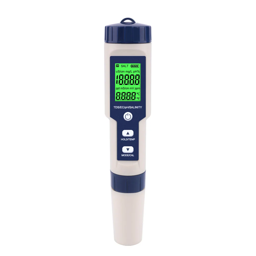 

EZ-9909 PH/salinity/temperature/TDS/EC five-in-one test pen multi-function water quality detector