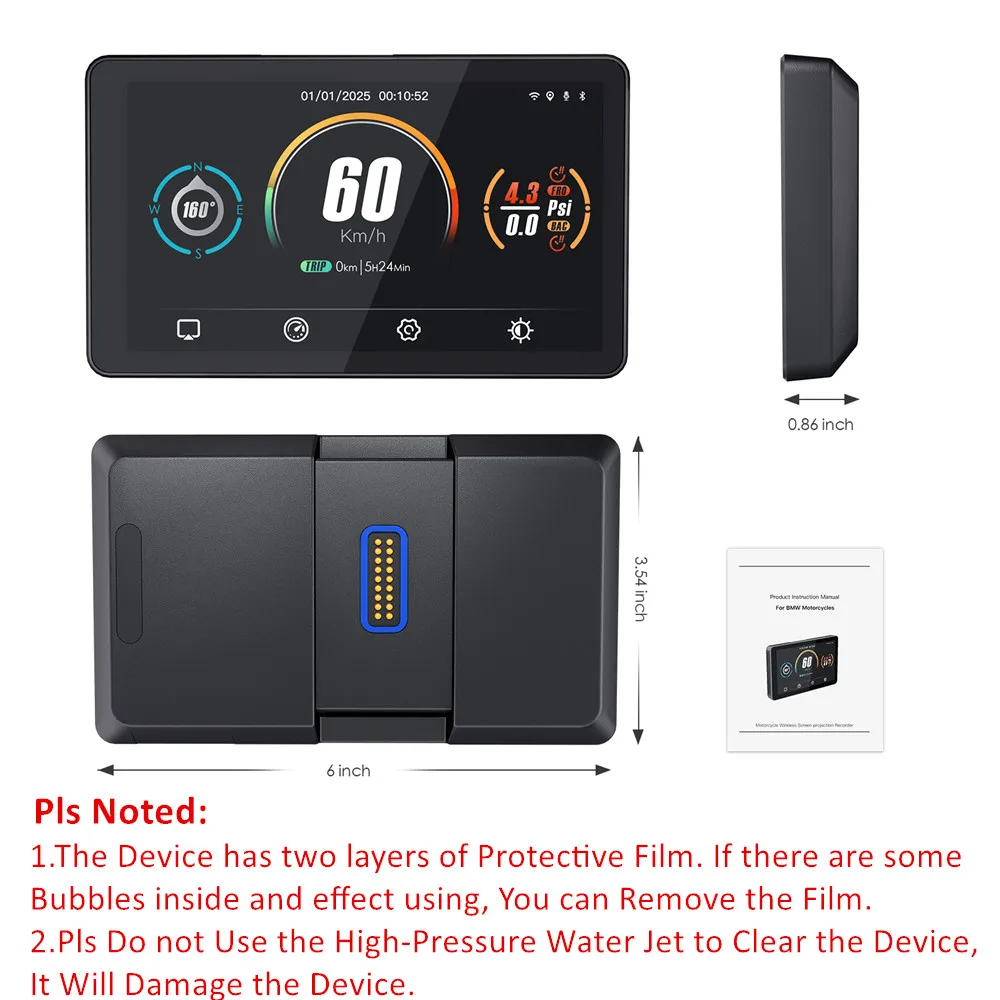 

CARABC 6 "MB6 мотоциклетная навигация беспроводной Carplay Android Auto для BMW F750GS XR M1000 R1200GS R1250GS R1300GS S1000XR