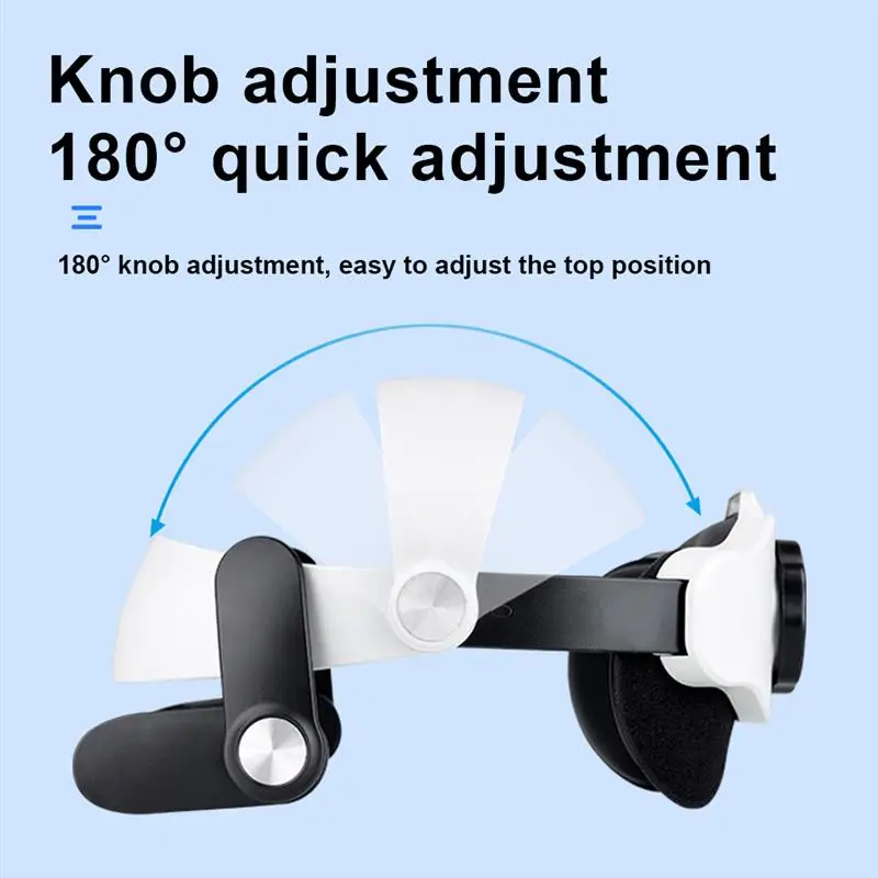 

VR Headset Head Strap Anti-slip PP Plastic Ergonomic Design Adjustable Headband Replacing Parts Replacement for Oculus Quest 2