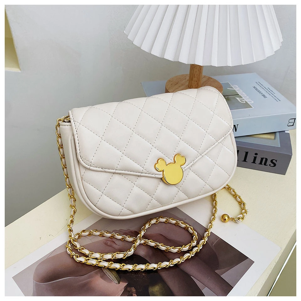 

Bag women's 2022 summer new Mickey one-shoulder diagonal chain bag high-quality small fragrance style Lingge ladies bag