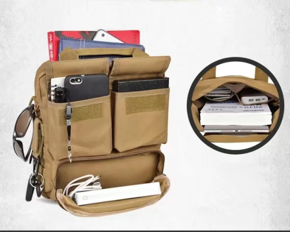 SYZM Outdoor Tactical Shoulder Bag Multifunctional Cross Body Bag Military Hiking Camping Hunting Daypack Fishing Backpack