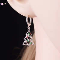exquisite christmas exclusive hoop earrings for women 925 sterling silver ear needle snowflake pendant earrings fashion jewelry
