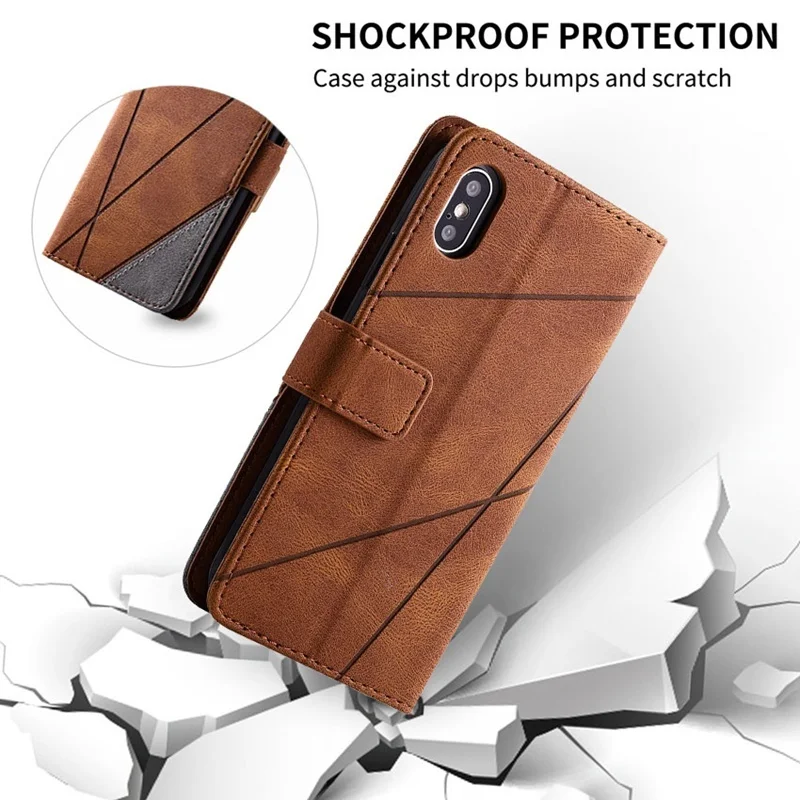 Кожаный чехол Skin Feel для Samsung Galaxy A16 A15 A14 A13 A12 A11 A10S A10 A06 A05S A05 A04E A03 F04 F54 F62 4G 5G Book Cover