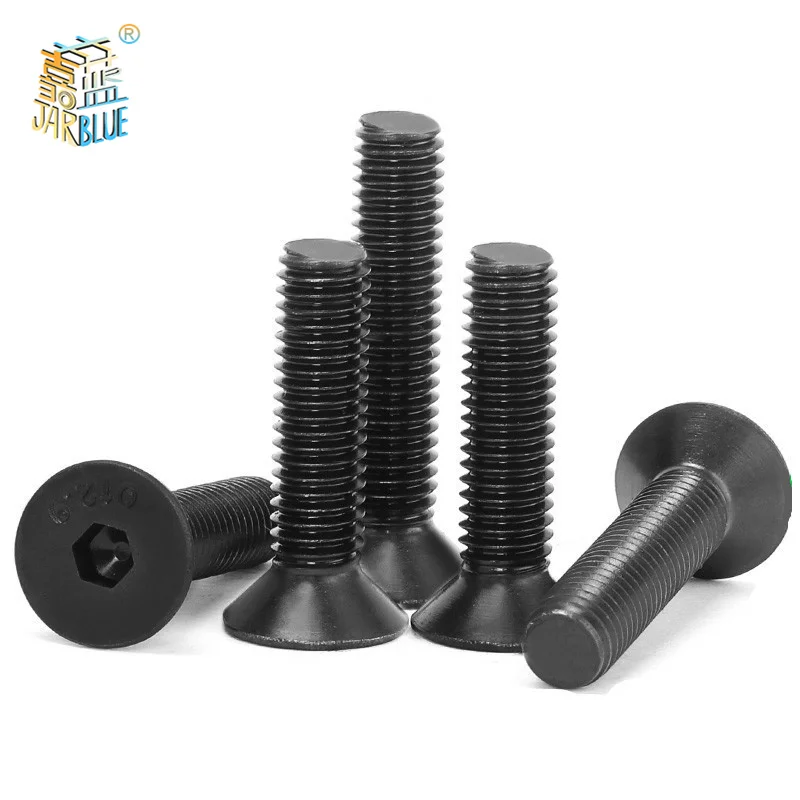

10pcs/lot Hexagon Socket Flat Countersunk Head Screw Bolts Carbon Steel M2 M2.5 M3 M4 M5 M6 M8 M10 M12 Machinery Screw DIN7991