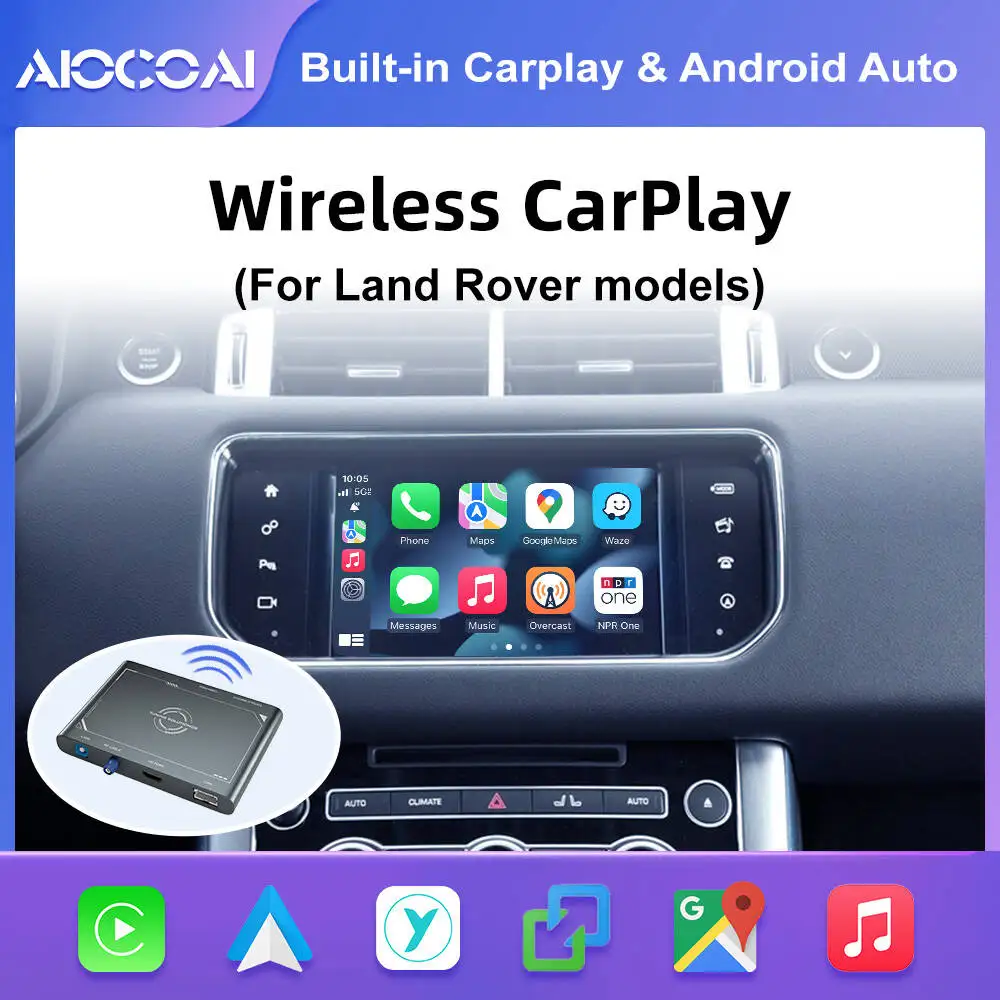 

AIOCOAI Wireless Carplay Android Auto Модернизация для Land Rover Range Rover Evoque Discovery 4, Jaguar XE XF, обновленный интерфейсный блок