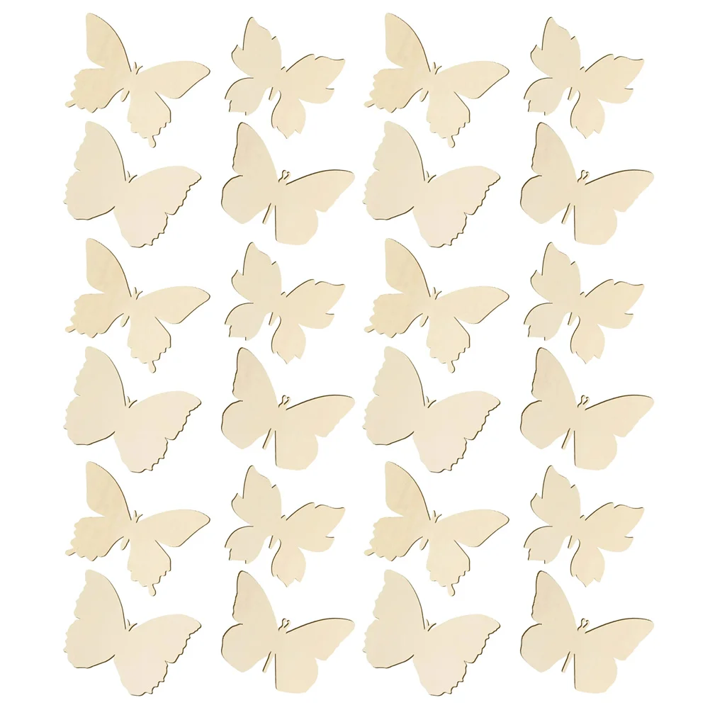 

Decorative Butterfly Crafts Unfinished Wooden Slice Butterflies Slices Blank Cutout DIY Cutouts Graffiti Chips