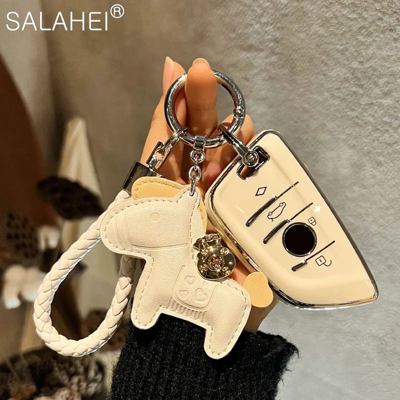 

Car Key Case Cute Pony Pendant Keychain For BMW Performance E38 E39 E46 E53 E60 E61 E64 E70 E71 E83 E84 E85 Auto Accessorie