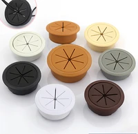 10pcs desk table abs plastic cable hole cover 60mm80mm pc computer desk round wire tidy grommet hardware accessories