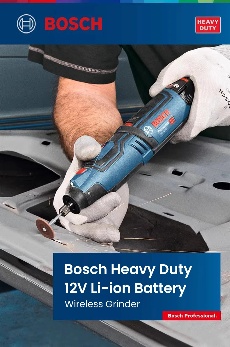 Фото Беспроводная шлифовальная машина Bosch GRO 12V - 35, мини - установка для полировки и резки скважин, литиевая батарея 12V, оригинальное зарядное устройство, 276 комплектов шлифовальной машины №4